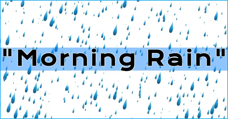 Morning Rain short story